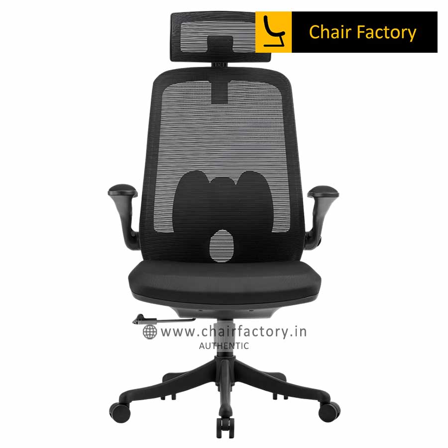 BLACK ELEVATE HIGH BACK IMPORTED OFFICE CHAIR 